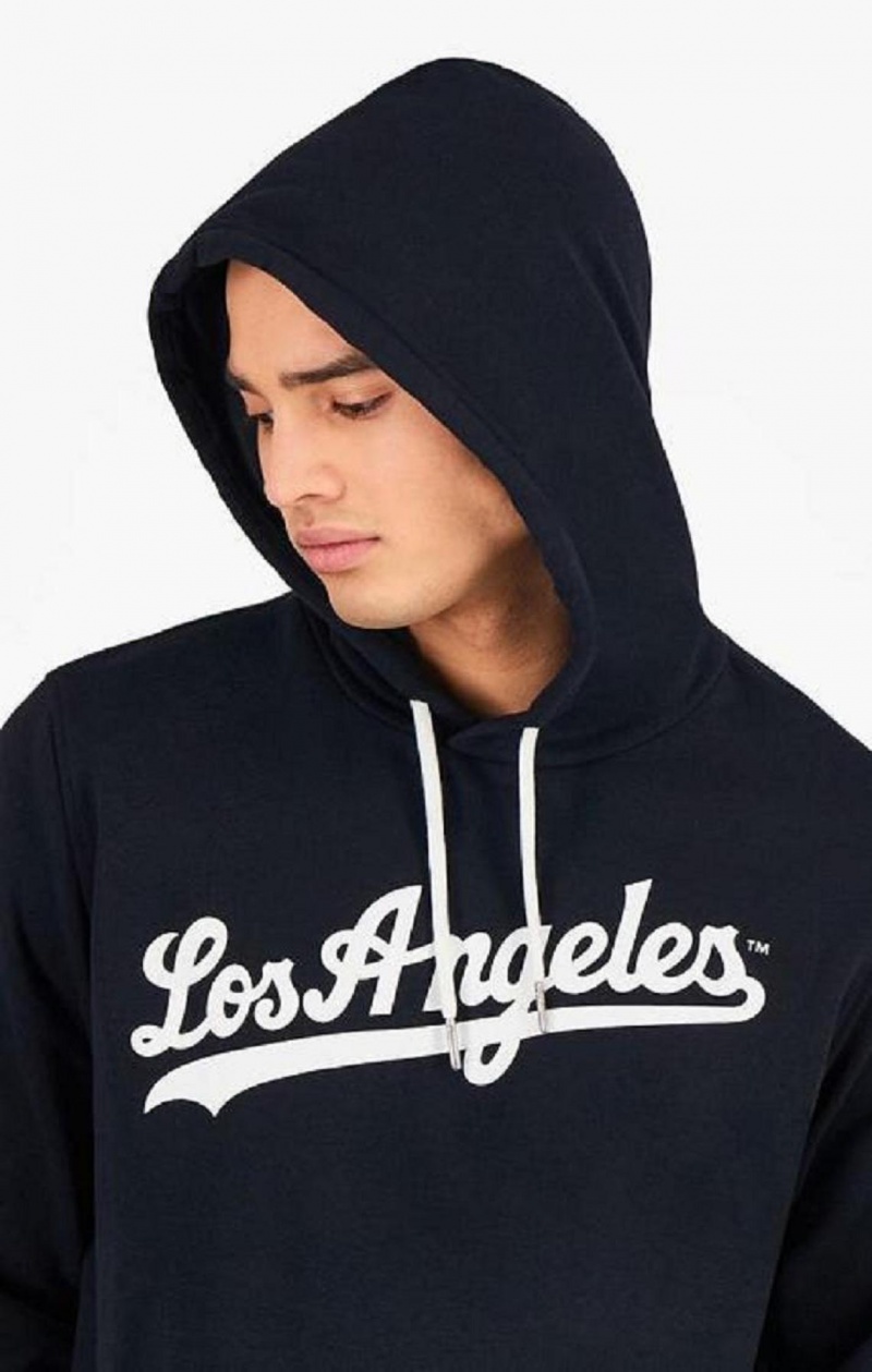 Sudadera con Capucha Champion Los Angeles MLB Hoodie Negras | 5801-BUJSX