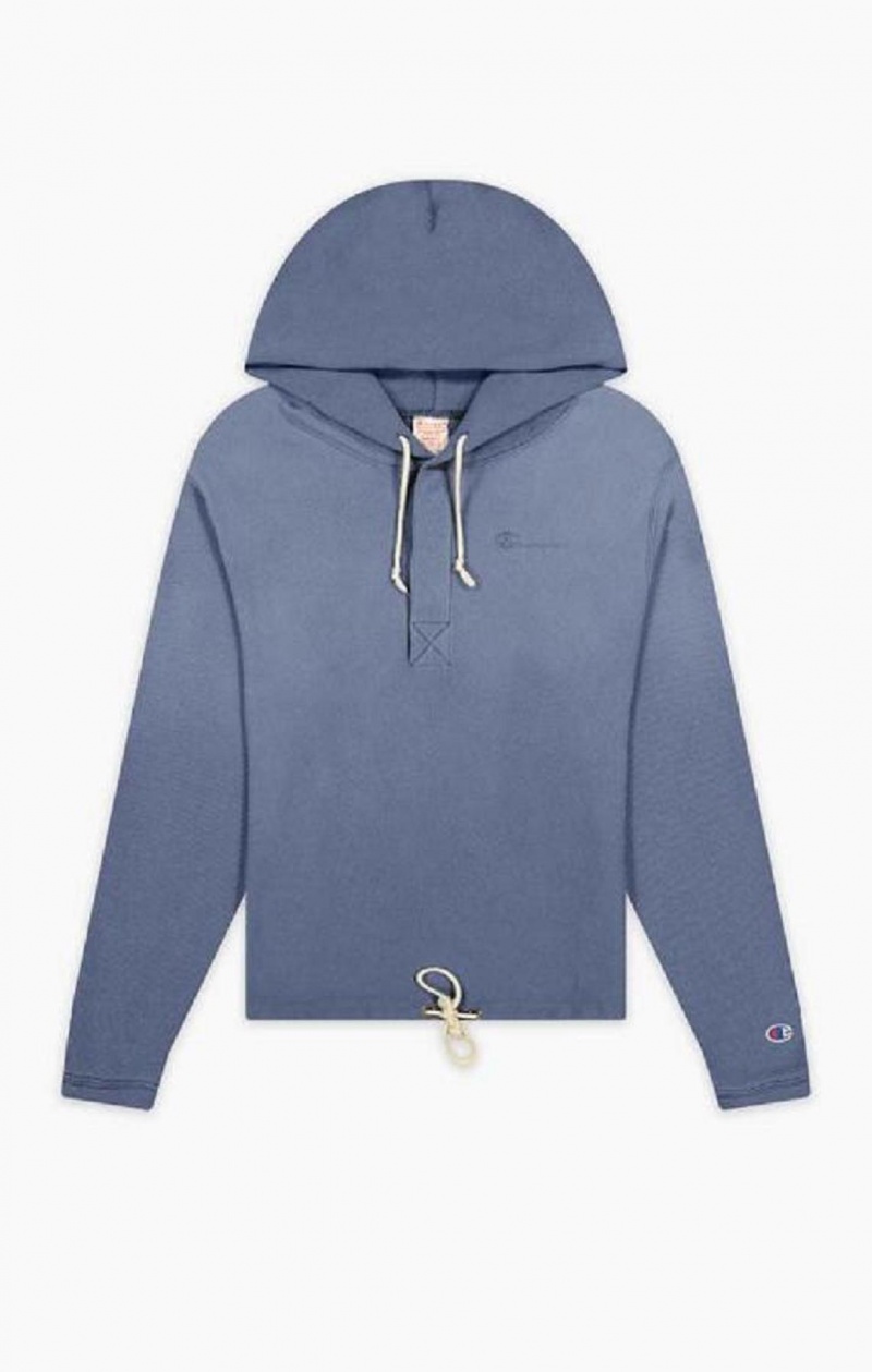 Sudadera con Capucha Champion Ombré Wash Drawstring Cintura Hoodie Turquesa Oscuro | 5087-DPZYK