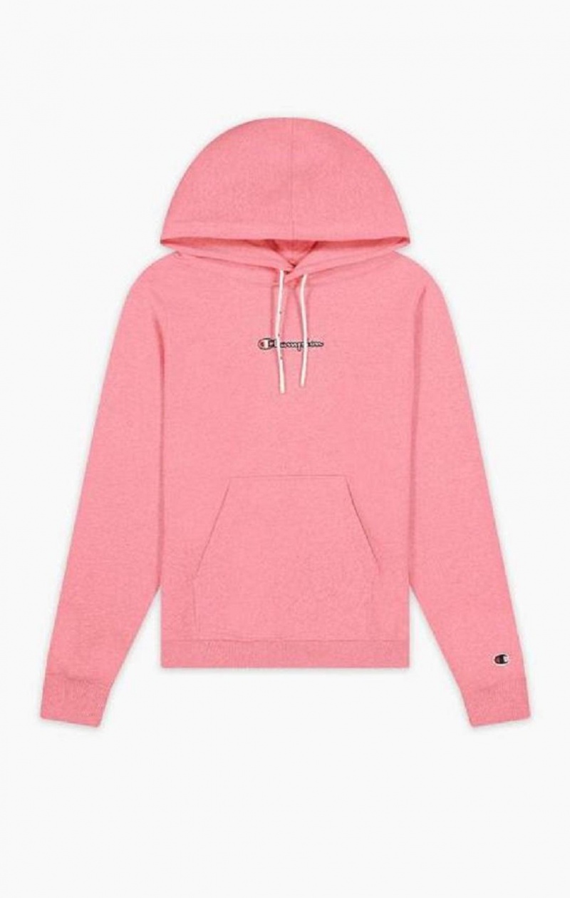 Sudadera con Capucha Champion Satin Stitch Script Logo Hoodie Rosas | 3409-EIGAD