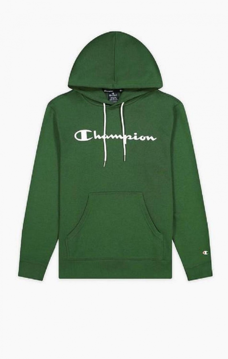 Sudadera con Capucha Champion Script Logo Fleece Hoodie Verde Claro | 5361-JTWSP