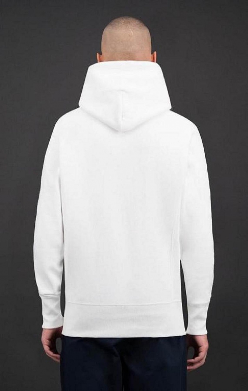 Sudadera con Capucha Champion Script Logo Reverse Weave Hoodie Blancas | 7904-KBQIU