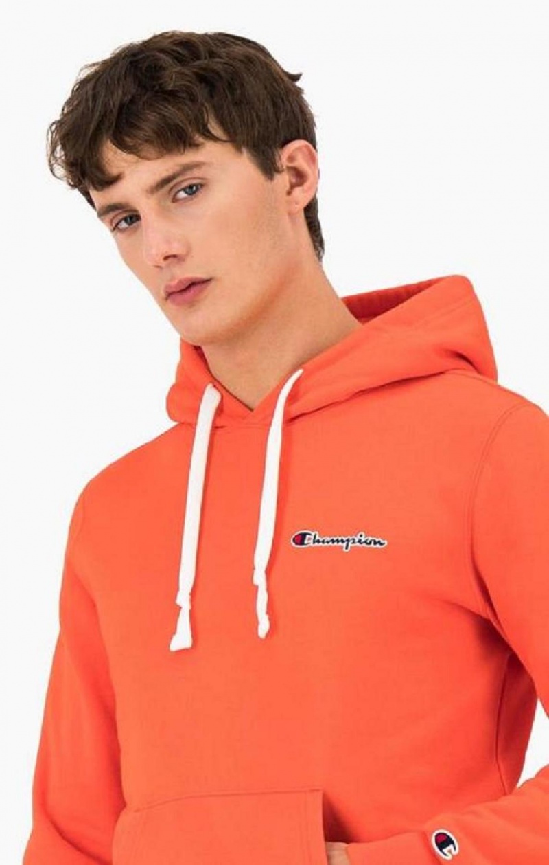 Sudadera con Capucha Champion Small Script Logo Hoodie Rojas | 2937-QZVEP