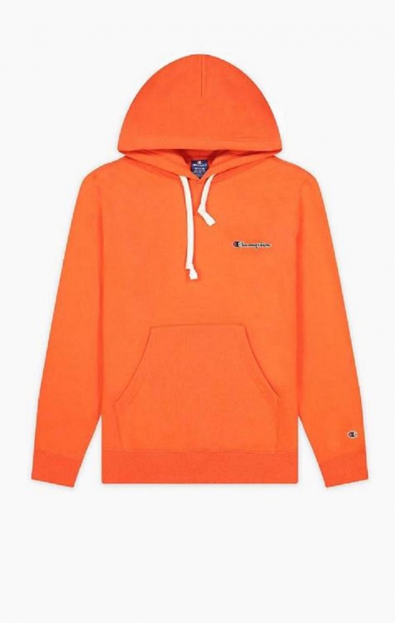 Sudadera con Capucha Champion Small Script Logo Hoodie Rojas | 2937-QZVEP