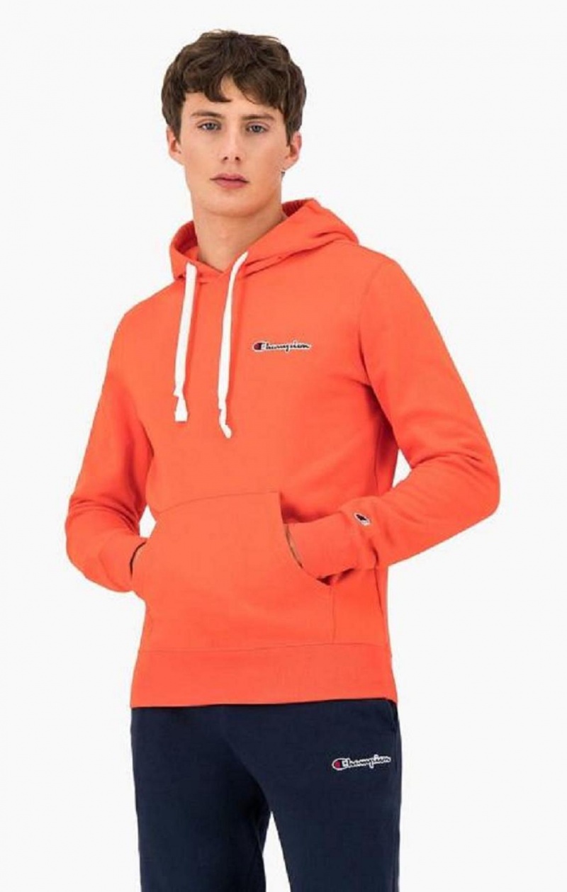 Sudadera con Capucha Champion Small Script Logo Hoodie Rojas | 2937-QZVEP