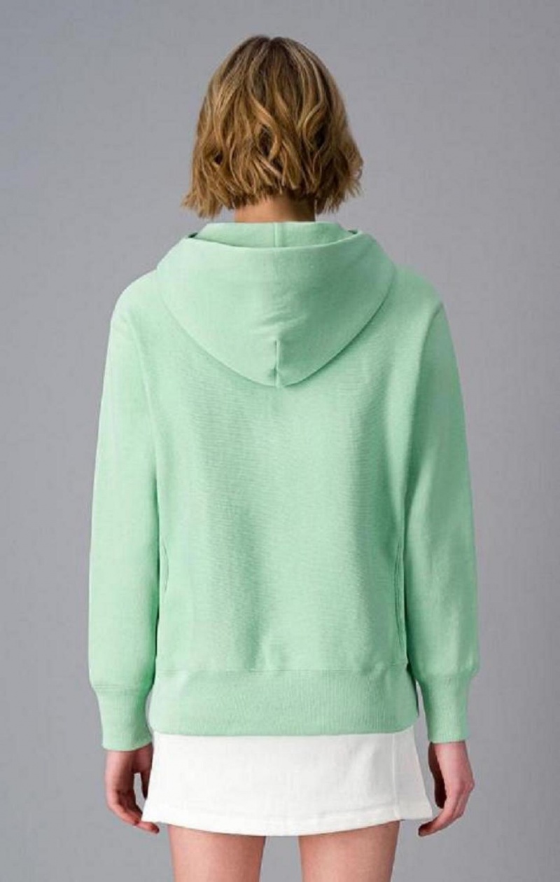 Sudadera con Capucha Champion Small Script Logo Hoodie Verde Claro | 3289-AIVBD