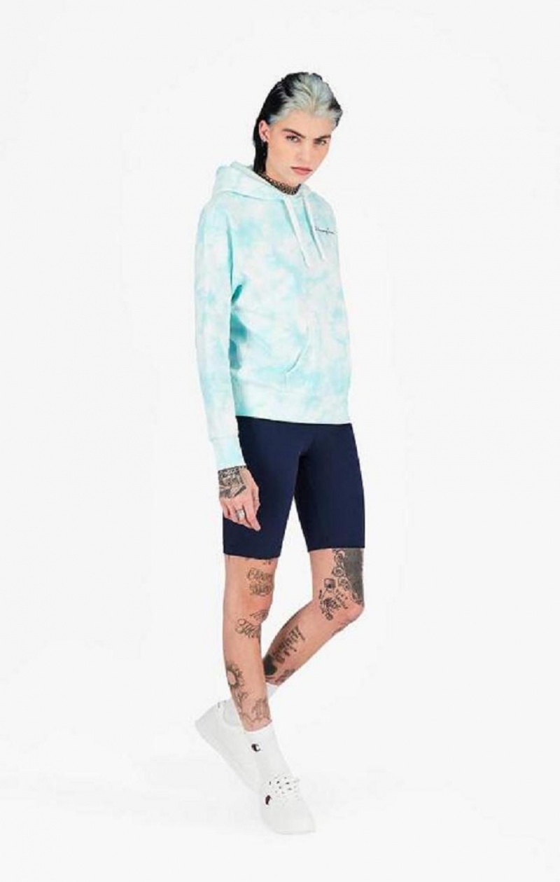 Sudadera con Capucha Champion Tie Dye Digital Print Hoodie Azules Claro | 2876-FUMYK