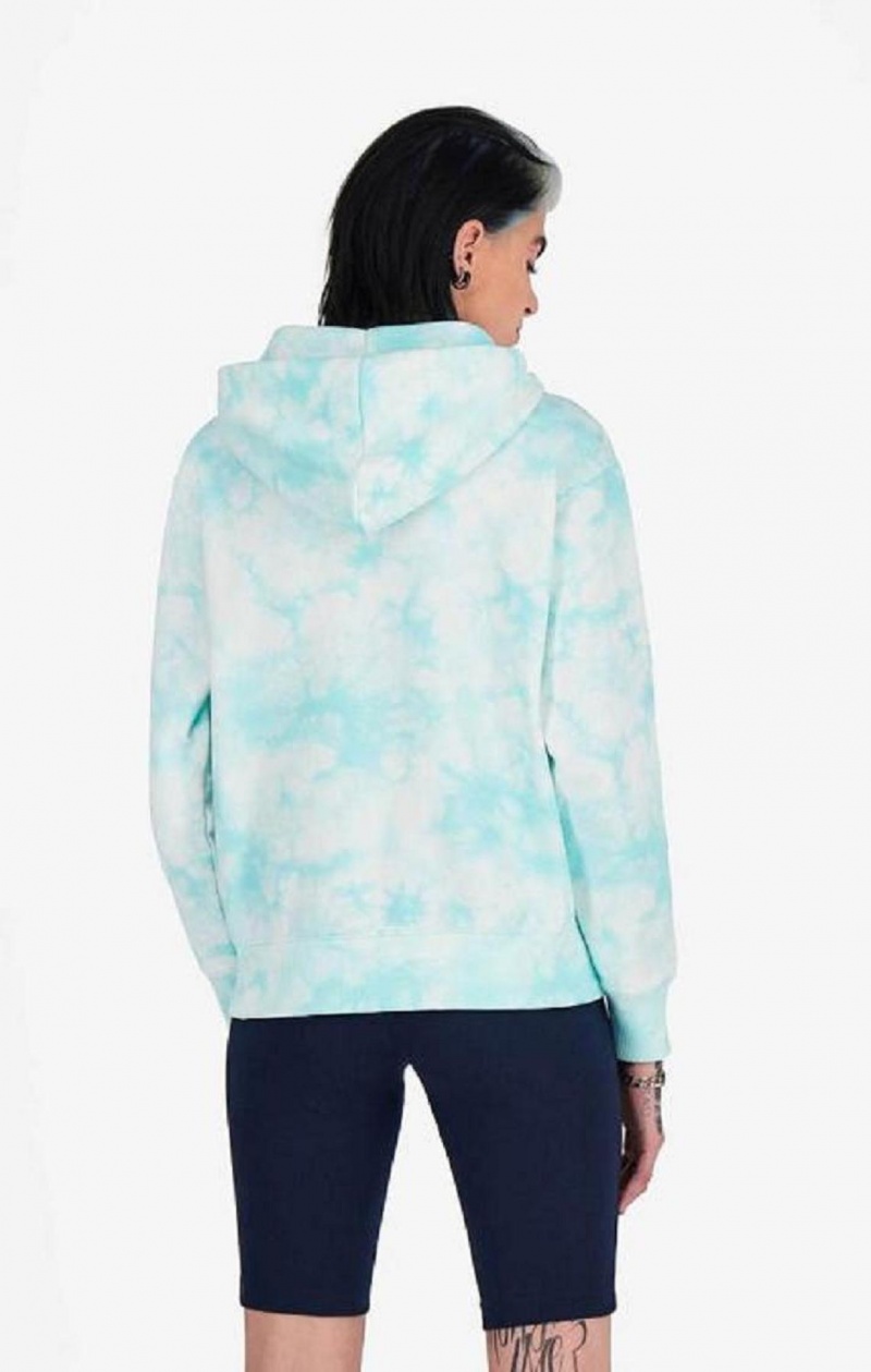 Sudadera con Capucha Champion Tie Dye Digital Print Hoodie Azules Claro | 2876-FUMYK