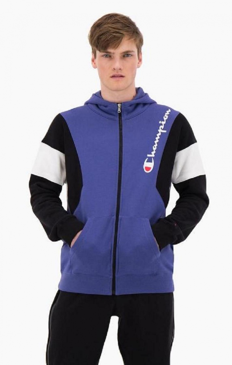 Sudadera con Capucha Champion Zip-Up Colour Block Algodon Terry Encapuchado Jacket Lavanda | 9548-OBDEY