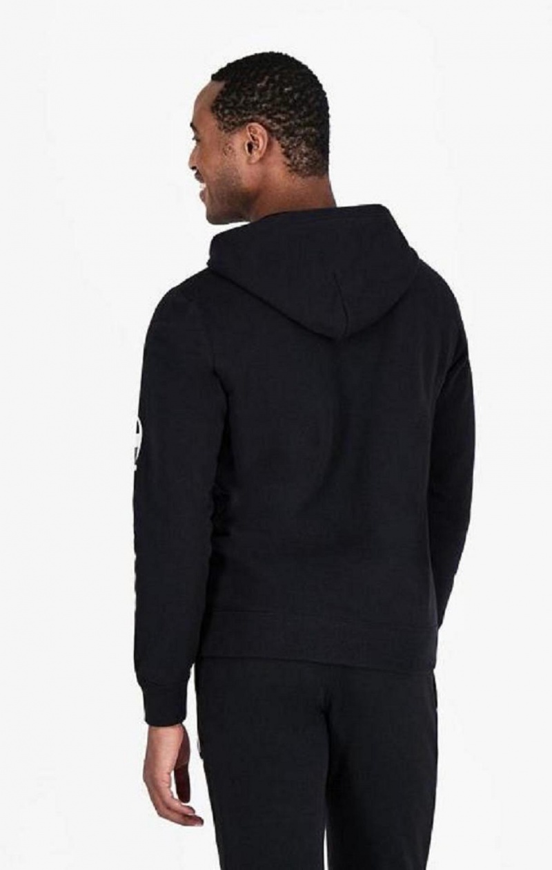 Sudadera con Capucha Champion Zip-Up Mesh Effect Script Logo Hoodie Negras | 6718-AOPLE