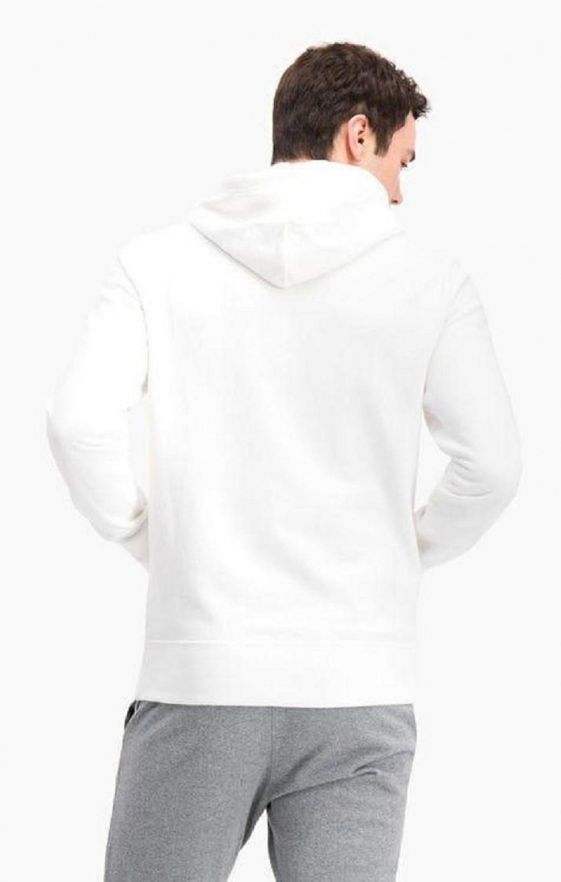 Sudadera con Capucha Champion Zip-Up Satin C Logo Hoodie Blancas | 8619-XUCHR