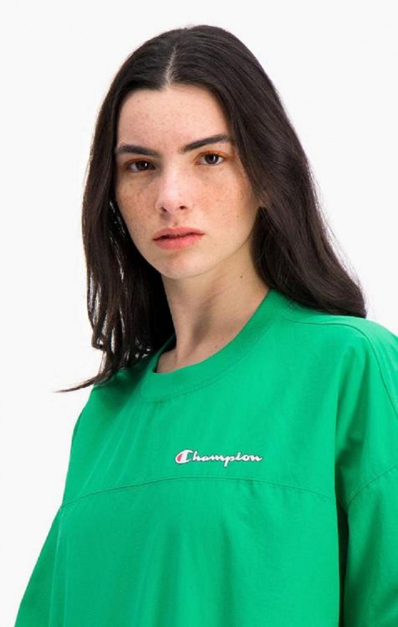 Sudaderas Champion Agua Repellent Script Logo Pista Sweatshirt Verde Claro | 9163-OFDNJ