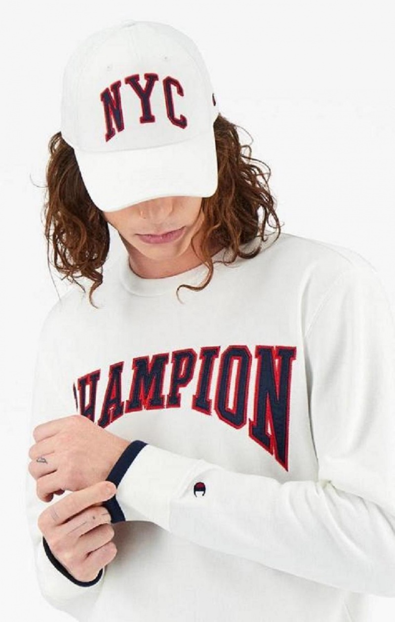 Sudaderas Champion Collegiate Logo Sweatshirt Blancas | 8123-RKWDU