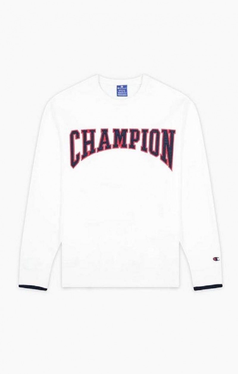 Sudaderas Champion Collegiate Logo Sweatshirt Blancas | 8123-RKWDU