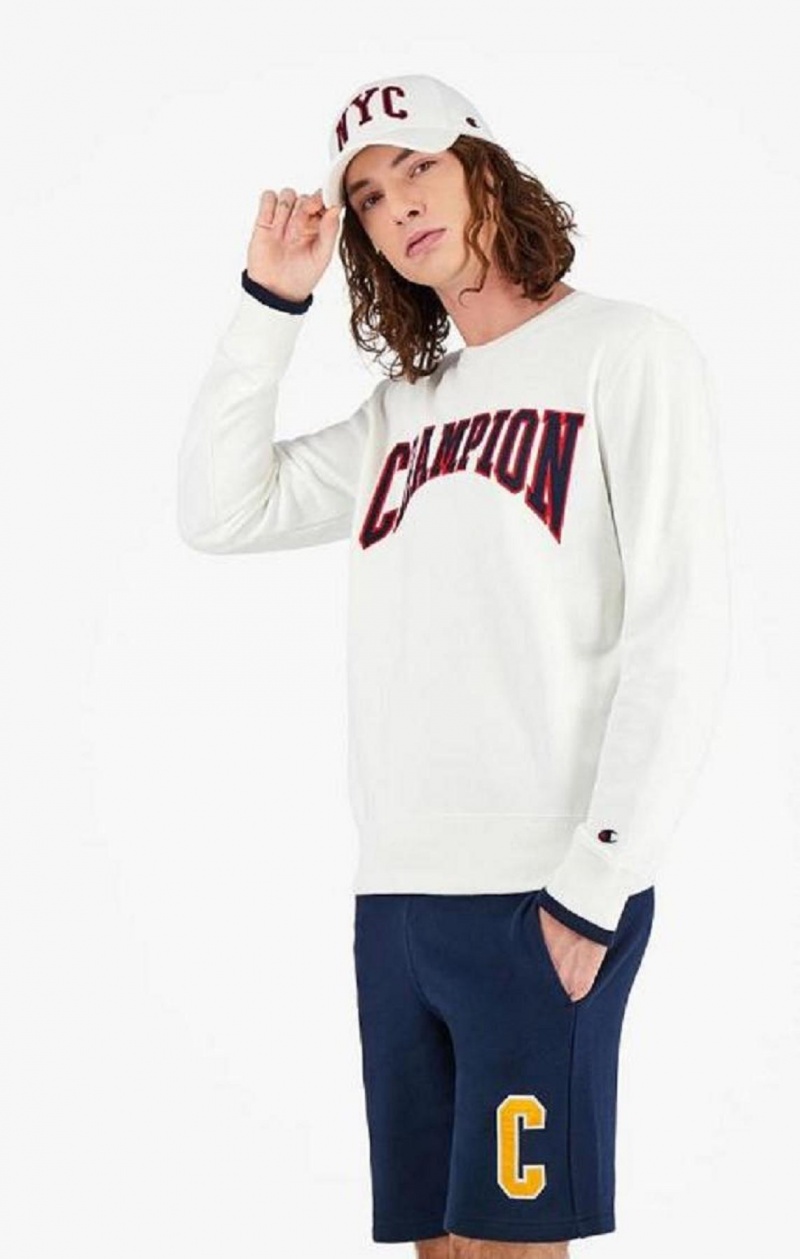 Sudaderas Champion Collegiate Logo Sweatshirt Blancas | 8123-RKWDU