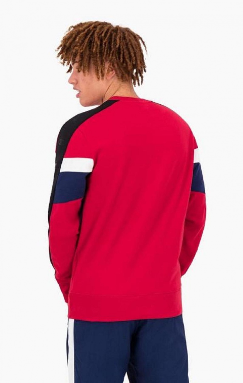 Sudaderas Champion Colour Block Insert Fleece Sweatshirt Rojas | 6704-EDORF