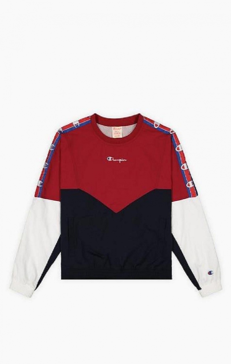 Sudaderas Champion Colour Block Pista Sweatshirt Burdeos | 7548-OXKED