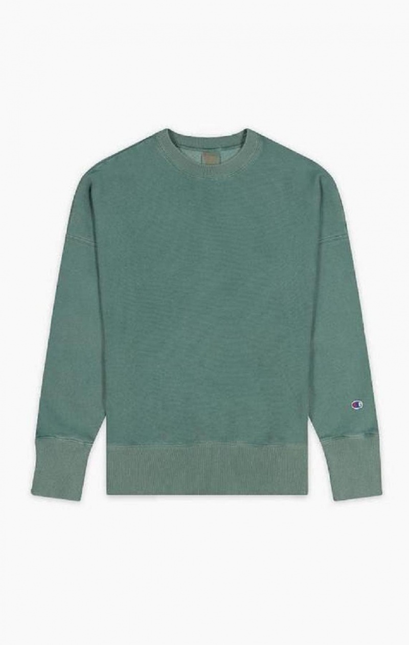 Sudaderas Champion Drop Shoulder Reverse Weave Sweatshirt Verde | 2683-ABWVM