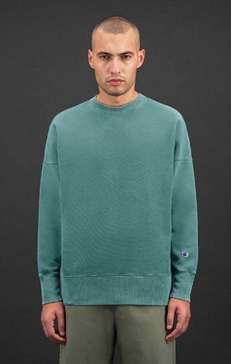 Sudaderas Champion Drop Shoulder Reverse Weave Sweatshirt Verde | 2683-ABWVM