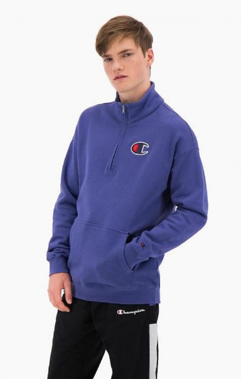 Sudaderas Champion Half Zip-Up Gamuza C Sweatshirt Amarillo | 8069-SMEXI