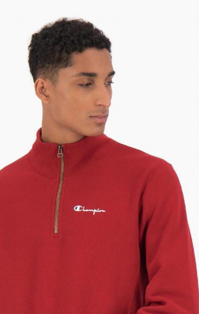 Sudaderas Champion Half Zip-Up Reverse Weave Sweatshirt Burdeos | 8034-RTHVP