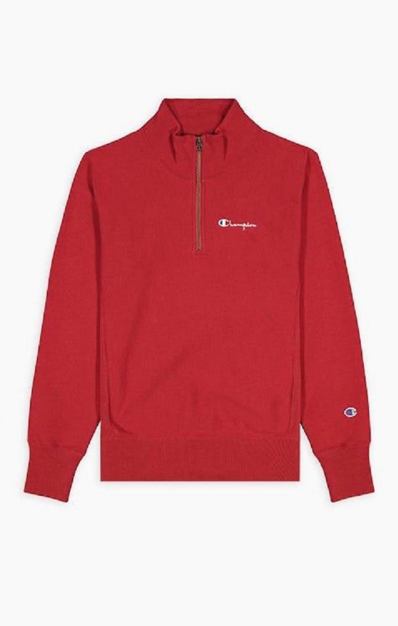 Sudaderas Champion Half Zip-Up Reverse Weave Sweatshirt Burdeos | 8034-RTHVP