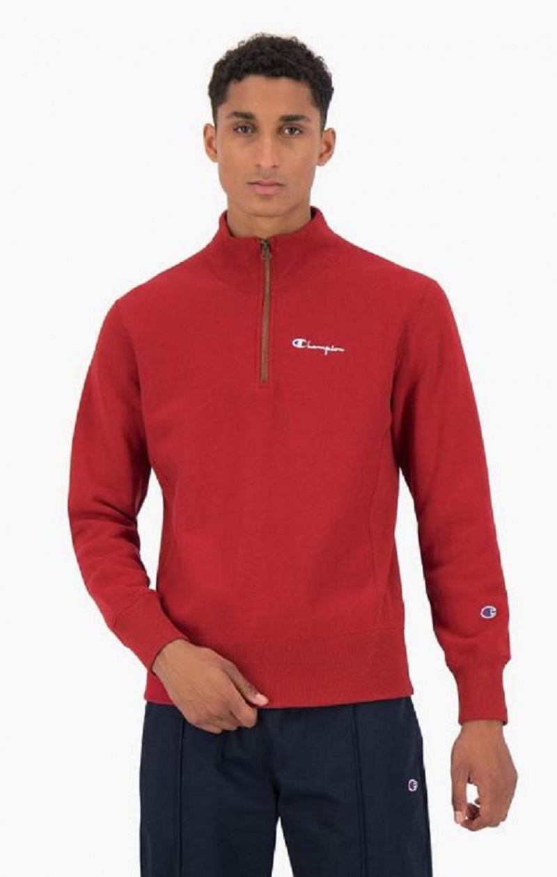 Sudaderas Champion Half Zip-Up Reverse Weave Sweatshirt Burdeos | 8034-RTHVP