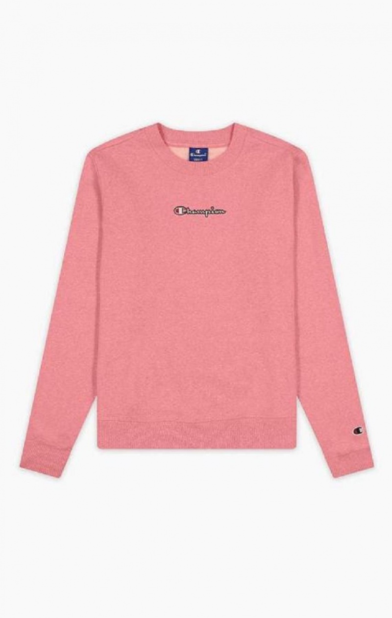 Sudaderas Champion Jaspé Script Logo Sweatshirt Rosas | 1360-FZPST