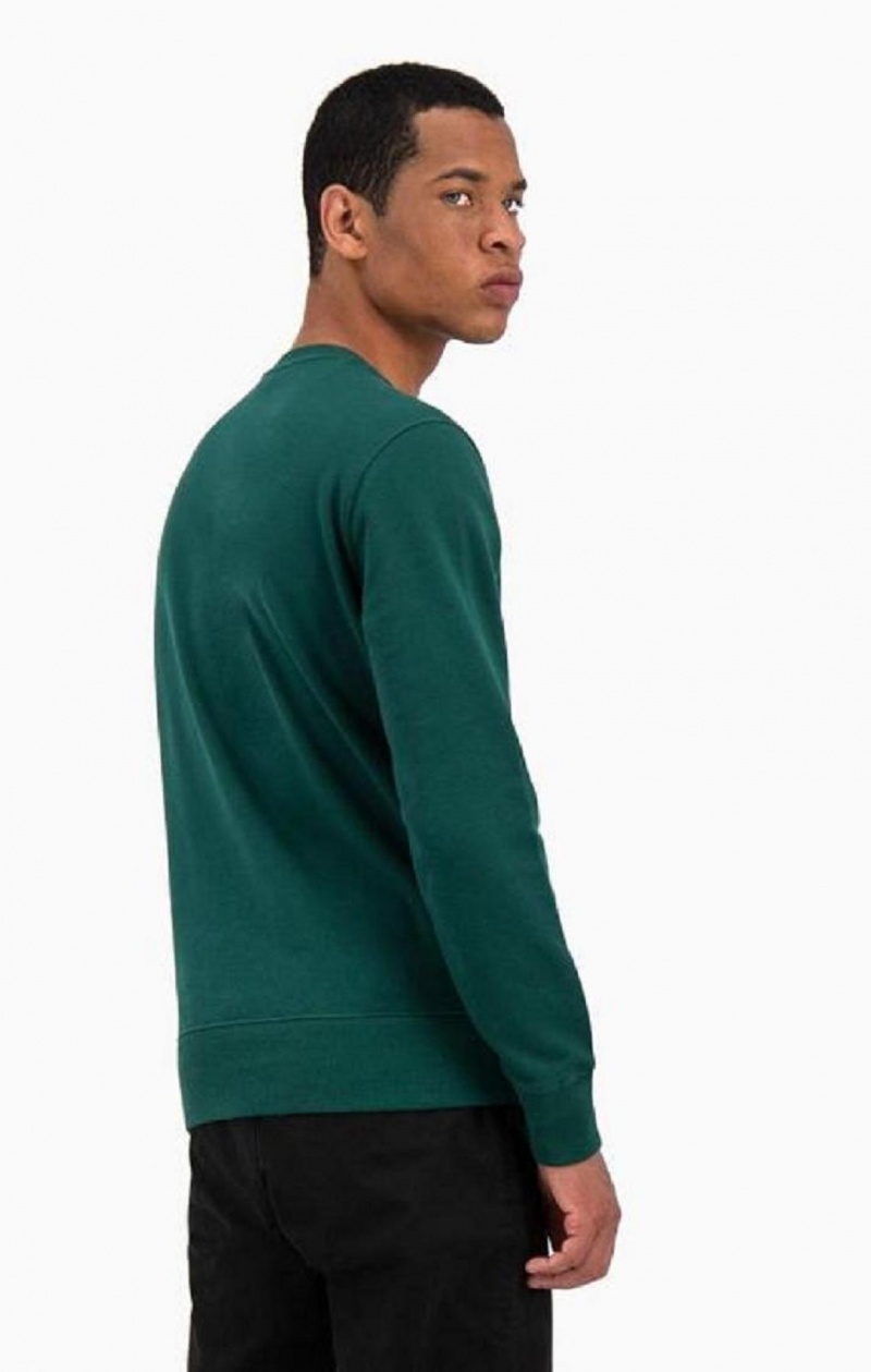 Sudaderas Champion Satin Stitch Script Logo Fleece Sweatshirt Verde Claro | 2639-EOFZM