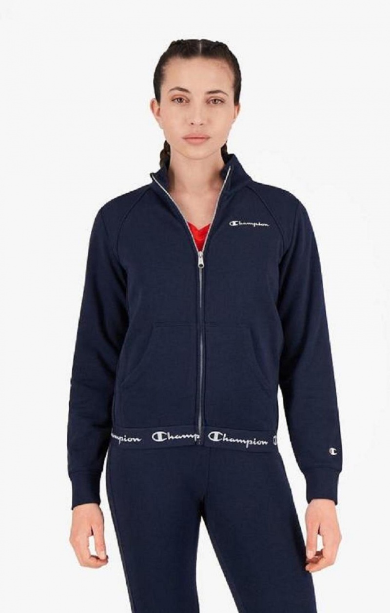 Sudaderas Champion Script Logo Cintura Zip-Up Sweatsuit Azules Oscuro | 0946-TZFVY