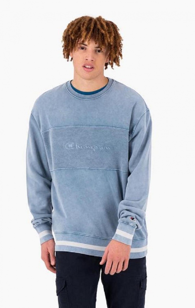 Sudaderas Champion Script Logo Reverse Weave Sweatshirt Azules | 6918-FCTJR