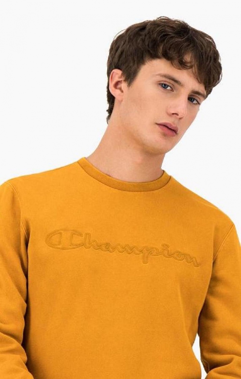 Sudaderas Champion Script Logo Reverse Weave Sweatshirt Naranjas | 3108-HFCZW