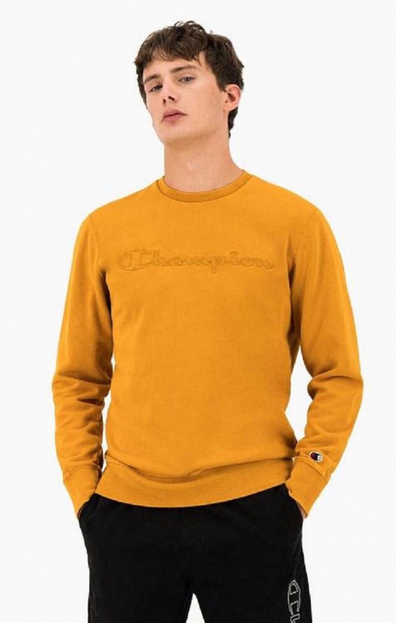 Sudaderas Champion Script Logo Reverse Weave Sweatshirt Naranjas | 3108-HFCZW