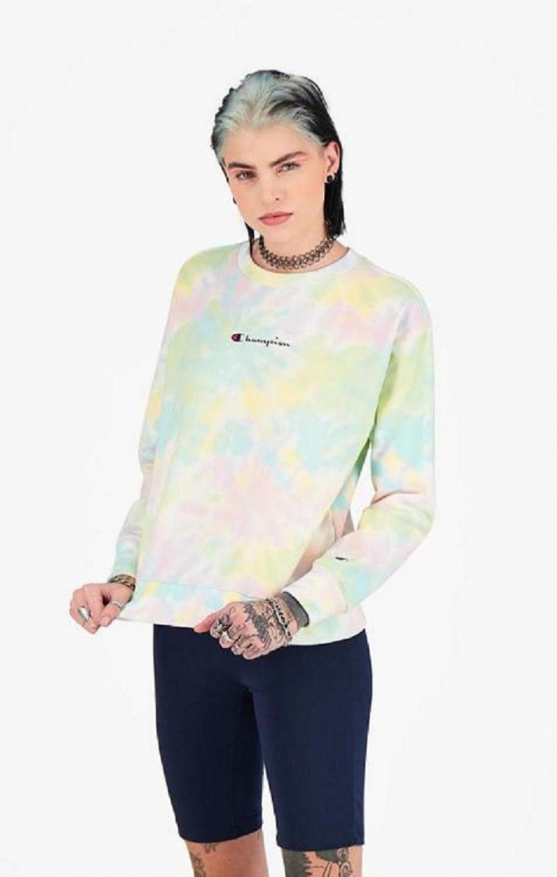 Sudaderas Champion Tie Dye Digital Print Sweatshirt Coral | 0328-QKUPN