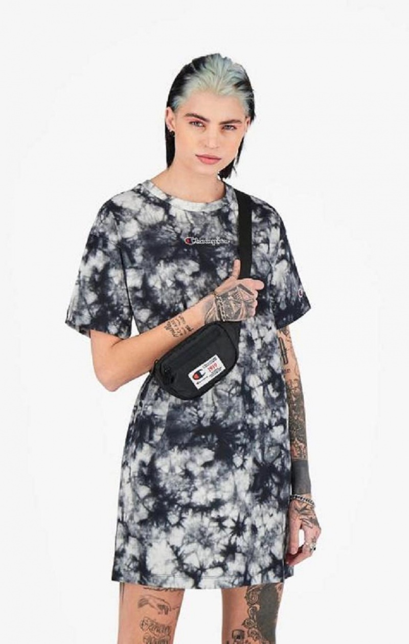 Vestido Champion Tie Dye Digital Print T-Shirt Vestido Negras | 5864-QNBPH