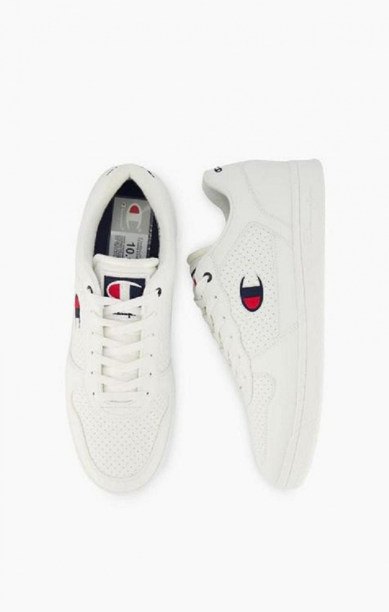 Zapatillas Champion Chicago Faux Cuero Trainers Blancas | 3791-WCHDK