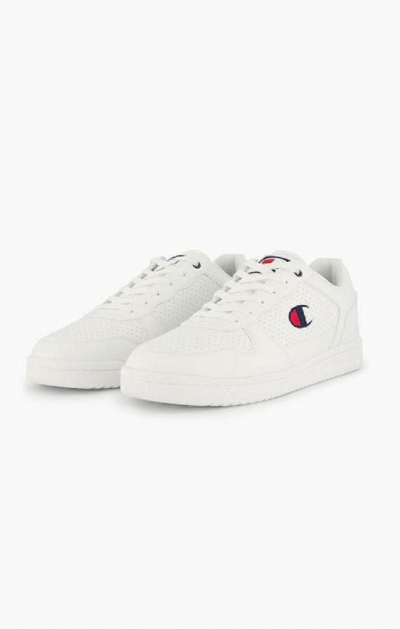 Zapatillas Champion Chicago Faux Cuero Trainers Blancas | 3791-WCHDK