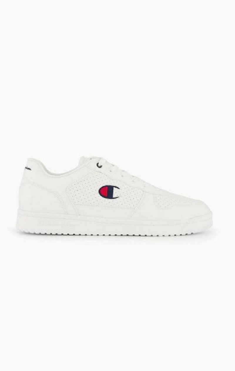 Zapatillas Champion Chicago Faux Cuero Trainers Blancas | 3791-WCHDK