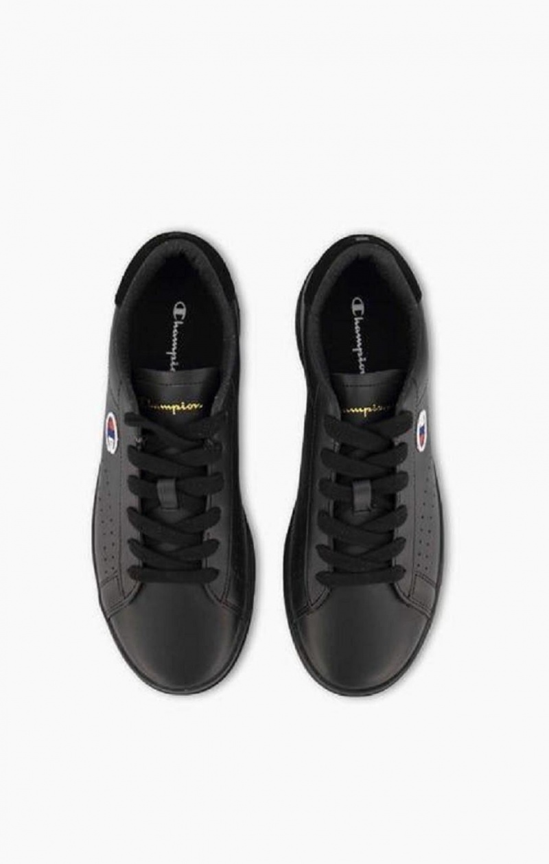 Zapatillas Champion Court Club Patch Logo Trainers Negras | 5648-XFRVA