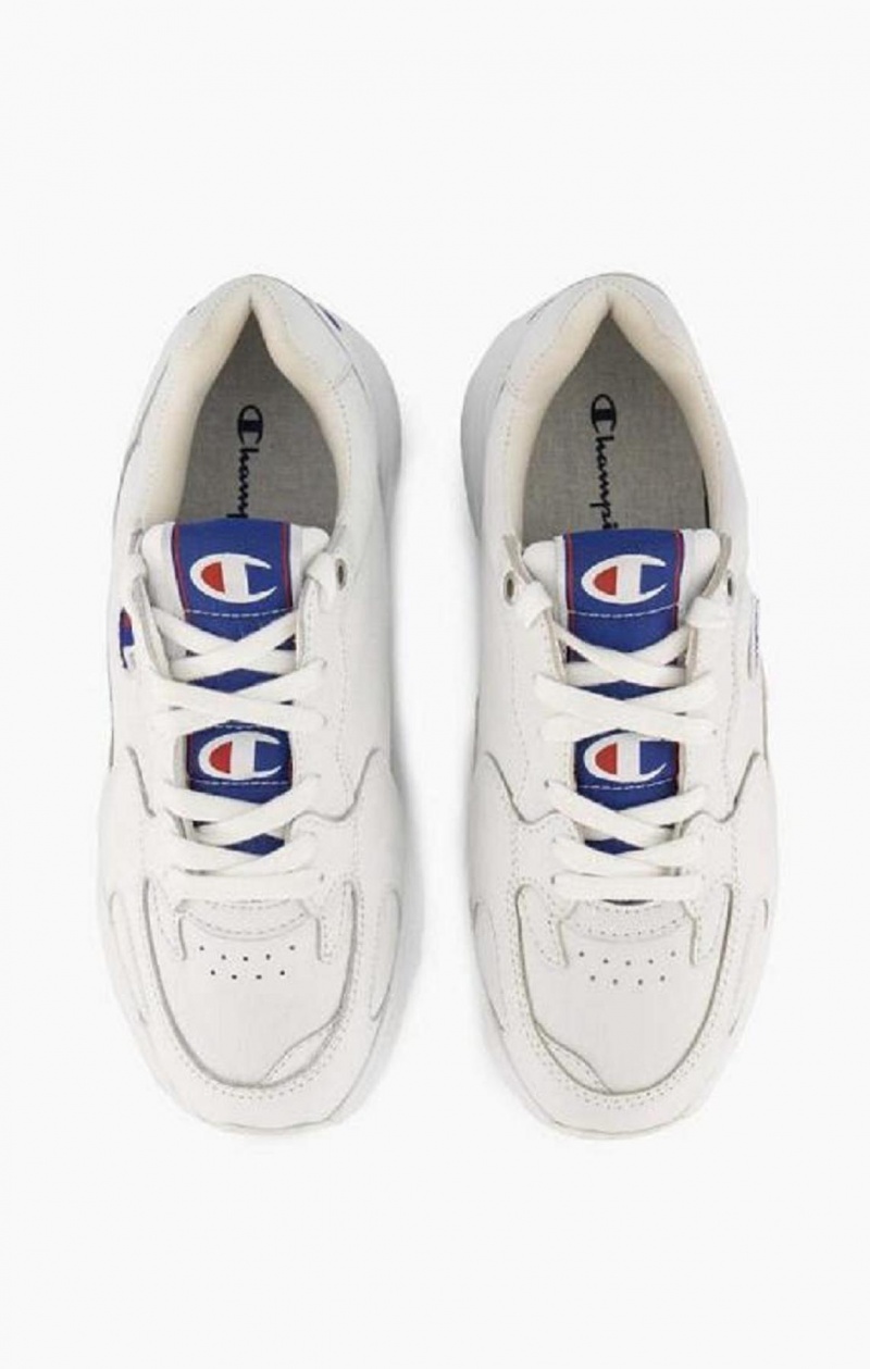 Zapatillas Champion Embroidered Logo Cuero Trainers Blancas | 0234-BTGJR