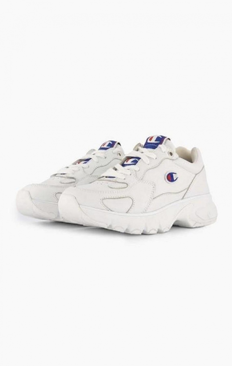 Zapatillas Champion Embroidered Logo Cuero Trainers Blancas | 0234-BTGJR