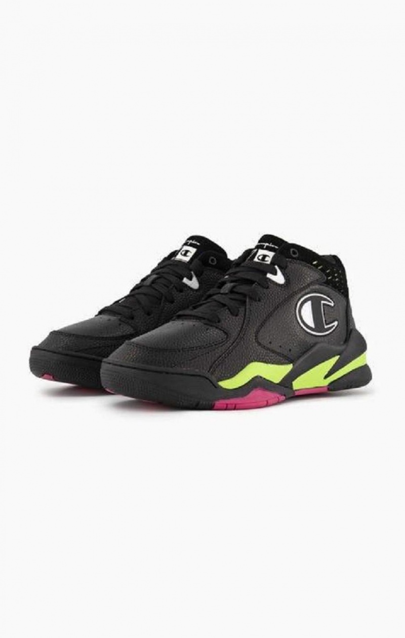 Zapatillas Champion Zone Mid 90's Trainers Negras | 8165-ANYJL